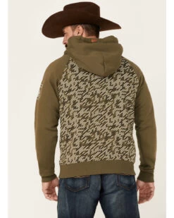 Wanakome Men's Moss Abbot Line Printed Pullover Hooded Sweatshirt -Western Cowboy World 2000360996 370 P4