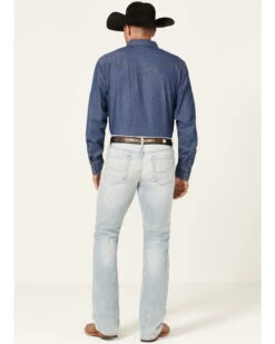 Cinch Men's Ian Light Stonewash Performance Stretch Slim Bootcut Jeans -Western Cowboy World 2000362747 402 P3