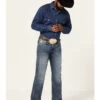 Cinch Men's Grant Medium Stonewash Broken Twill Performance Stretch Relaxed Bootcut Jeans 2 Cinch Men's Grant Medium Stonewash Broken Twill Performance Stretch Relaxed Bootcut Jeans -Western Cowboy World 2000362748 402 P1