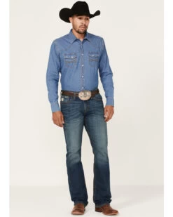 Cinch Men's Ian Dark Stonewash Performance Stretch Slim Bootcut Jeans