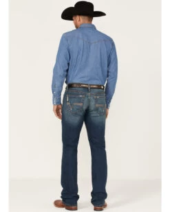 Cinch Men's Ian Dark Stonewash Performance Stretch Slim Bootcut Jeans 8 Cinch Men's Ian Dark Stonewash Performance Stretch Slim Bootcut Jeans -Western Cowboy World 2000362785 402 P3