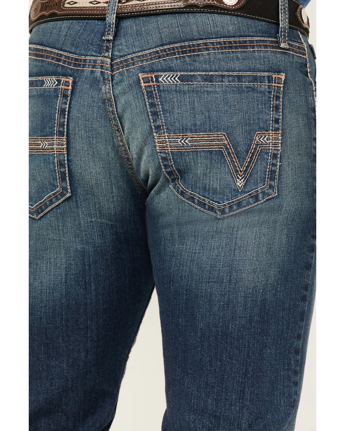 Cinch Men's Ian Dark Stonewash Performance Stretch Slim Bootcut Jeans 6 Cinch Men's Ian Dark Stonewash Performance Stretch Slim Bootcut Jeans - Image 4