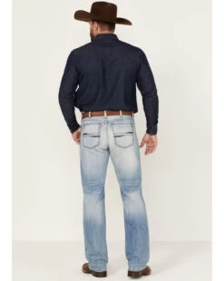 Cinch Men's Light Stonewash White Label Peformance Stretch Relaxed Straight Jeans 8 Cinch Men's Light Stonewash White Label Peformance Stretch Relaxed Straight Jeans -Western Cowboy World 2000362805 402 P3