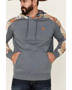 Hooey Men's Palm Tree Print Sleeve Hooded Sweatshirt 8 Hooey Men's Palm Tree Print Sleeve Hooded Sweatshirt -Western Cowboy World 2000363528 400 P3