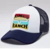 Kimes Ranch Men's Navy Block Party Printed Logo Mesh-Back Trucker Cap -Western Cowboy World 2000364684 410 P1