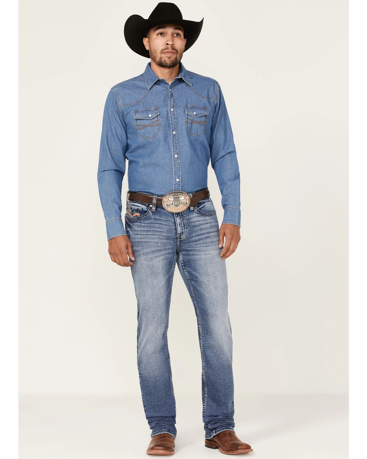 Cody James Men's Dice House Medium Wash Stretch Stackable Straight Jeans 3 Cody James Men's Dice House Medium Wash Stretch Stackable Straight Jeans