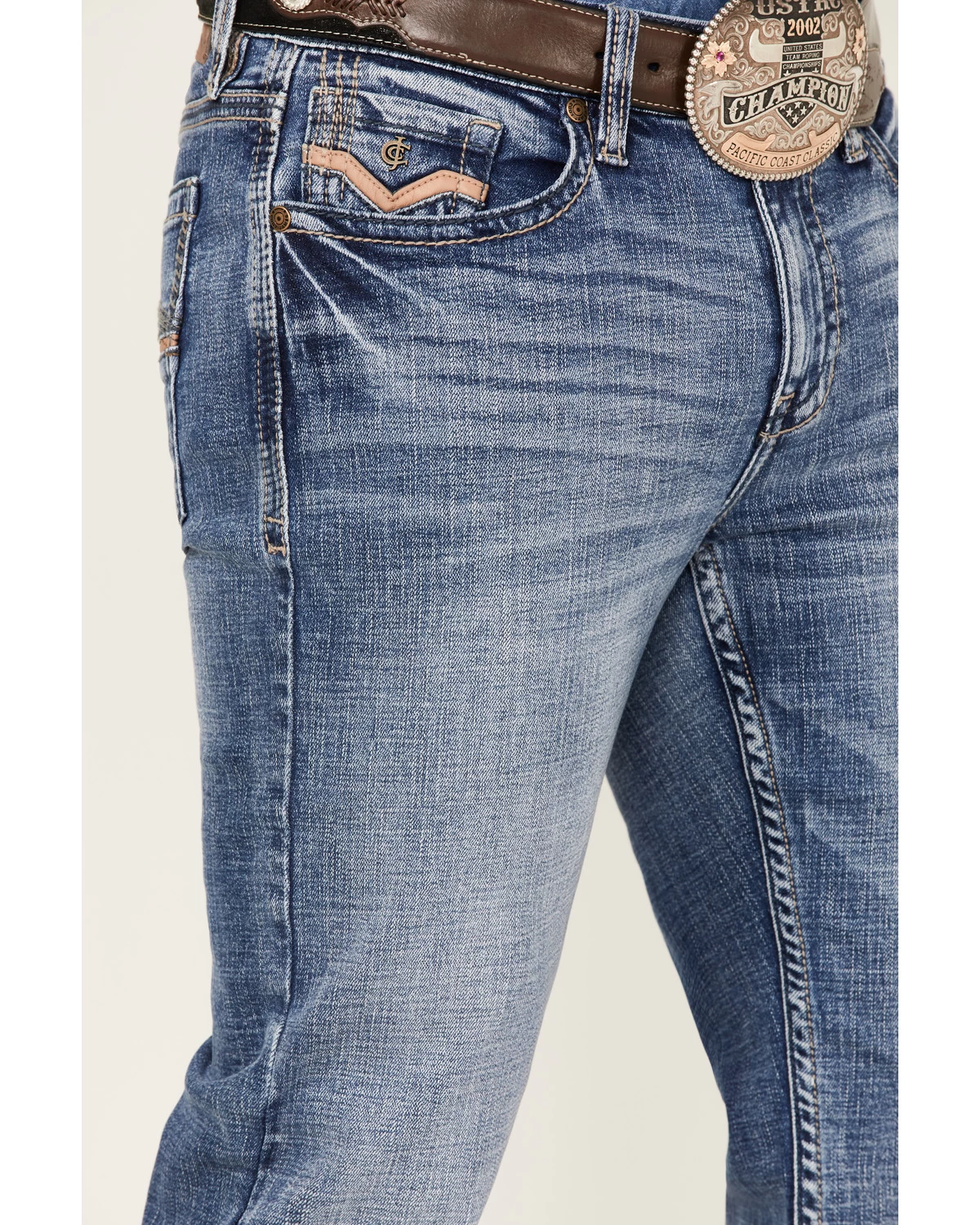 Cody James Men's Dice House Medium Wash Stretch Stackable Straight Jeans 4 Cody James Men's Dice House Medium Wash Stretch Stackable Straight Jeans - Image 2