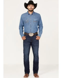 Wrangler Retro Men's Merriam Dark Wash Stretch Slim Bootcut Jeans