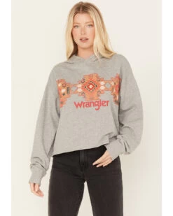 Wrangler Retro Women's Southwestern Print Cropped Hoodie