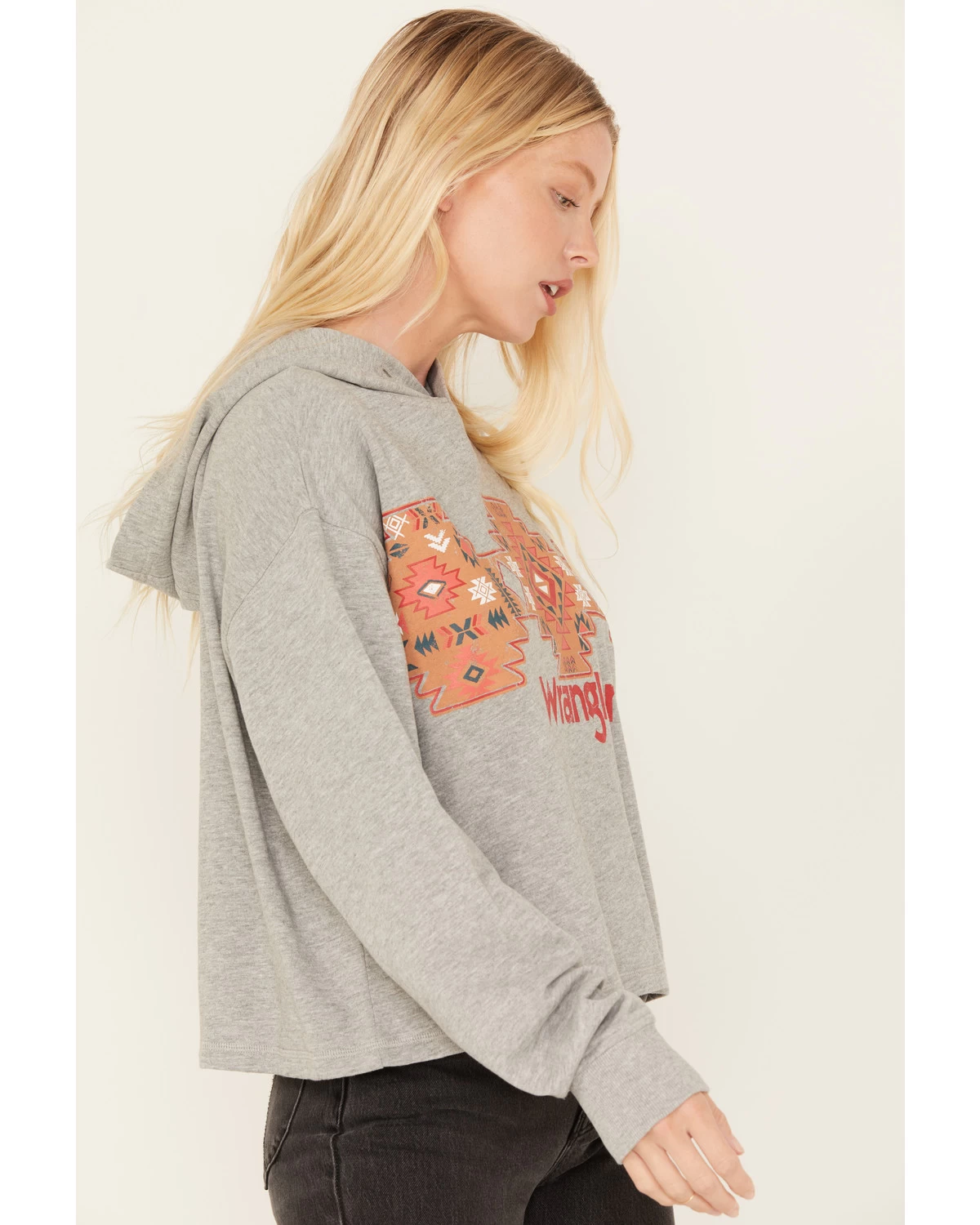 Wrangler Retro Women's Southwestern Print Cropped Hoodie 4 Wrangler Retro Women's Southwestern Print Cropped Hoodie - Image 2