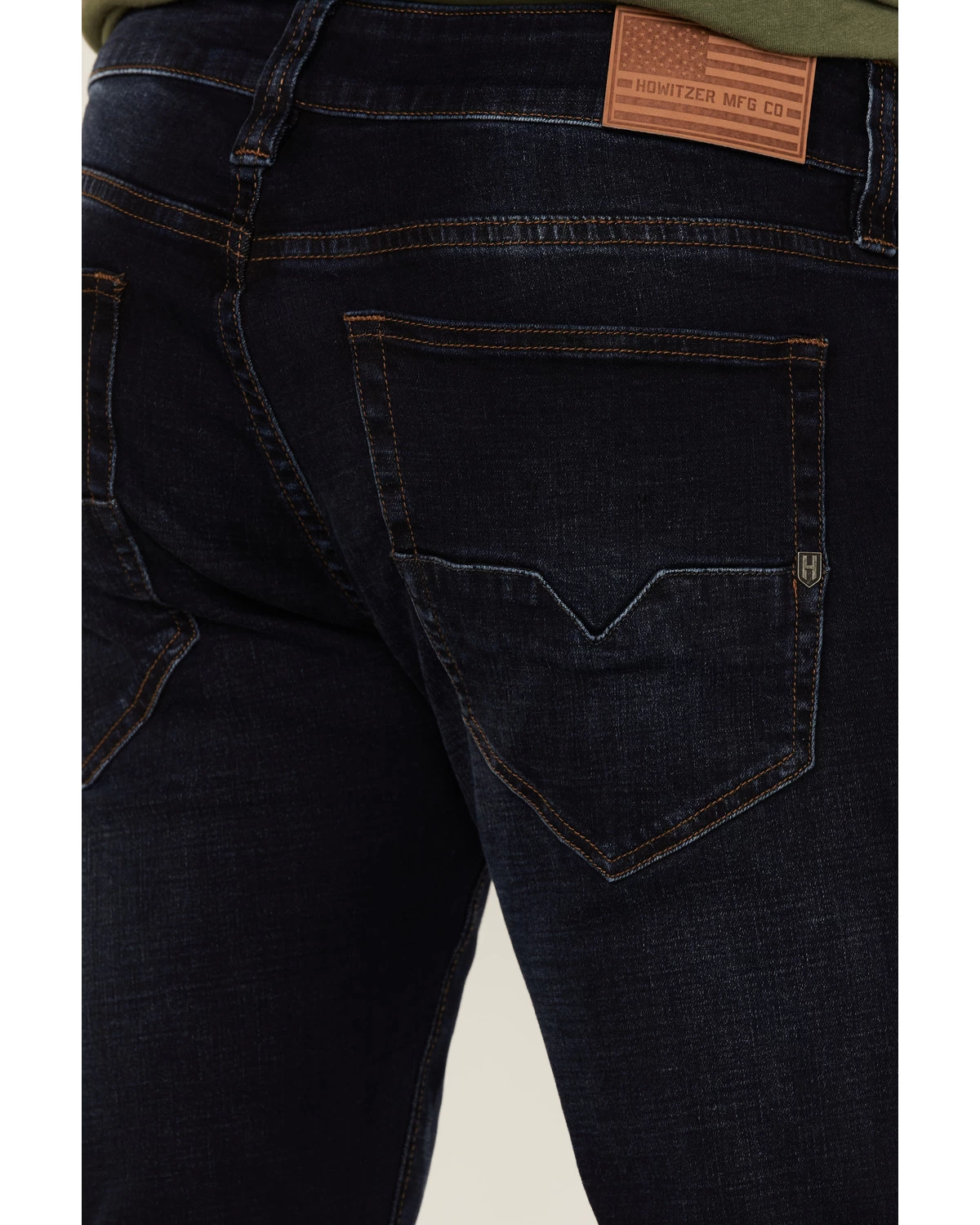 Howitzer Men's Cortez Patriot Dark Wash Stretch Straight Jeans 6 Howitzer Men's Cortez Patriot Dark Wash Stretch Straight Jeans - Image 4