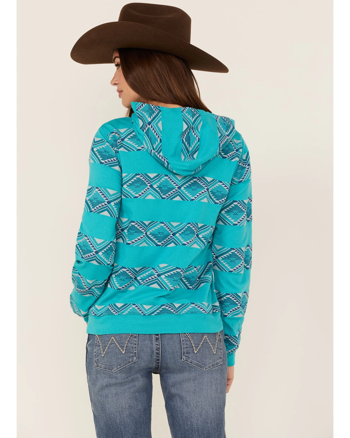 RANK 45 Women's Southwestern Stripe Pullover Sweatshirt Hoodie 6 RANK 45 Women's Southwestern Stripe Pullover Sweatshirt Hoodie - Image 4