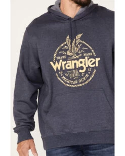 Wrangler Men's Crest Eagle Logo Graphic Hooded Sweatshirt -Western Cowboy World 2000366039 410 P3