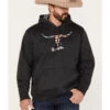 Wrangler Men's Longhorn Graphic Hooded Sweatshirt -Western Cowboy World 2000366046 022 P1