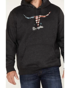 Wrangler Men's Longhorn Graphic Hooded Sweatshirt -Western Cowboy World 2000366046 022 P3