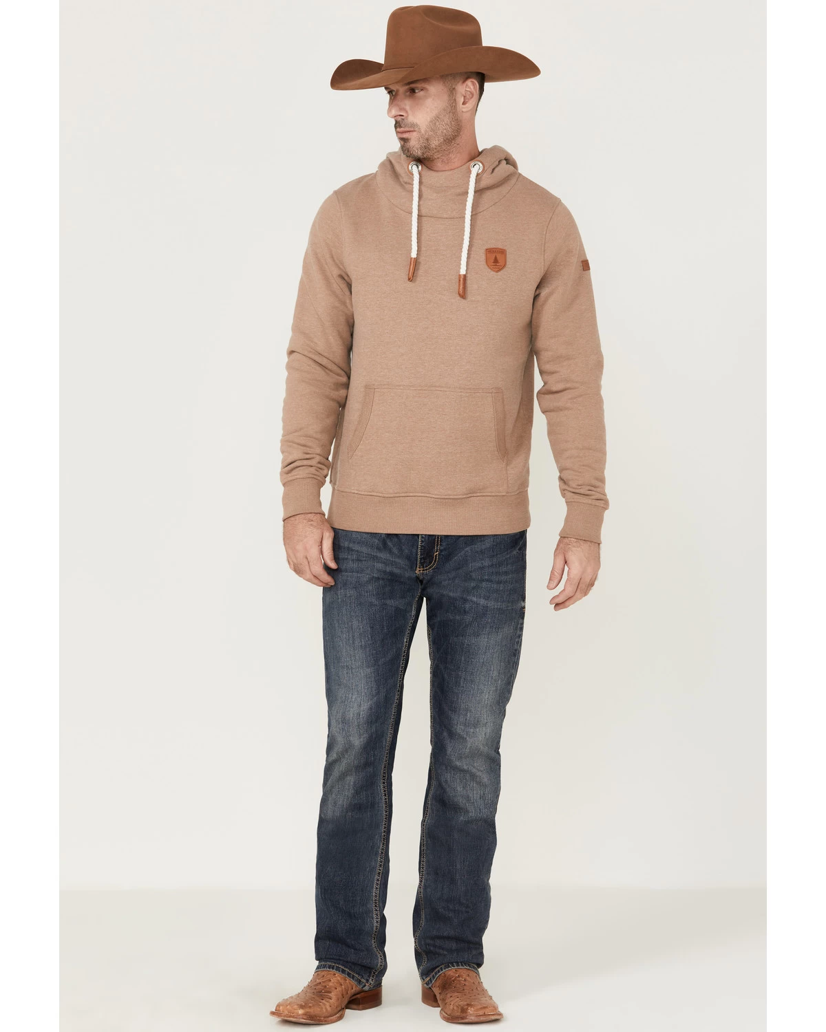 Wanakome Men's Cascade Mocha Pullover Hooded Sweatshirt 4 Wanakome Men's Cascade Mocha Pullover Hooded Sweatshirt - Image 2