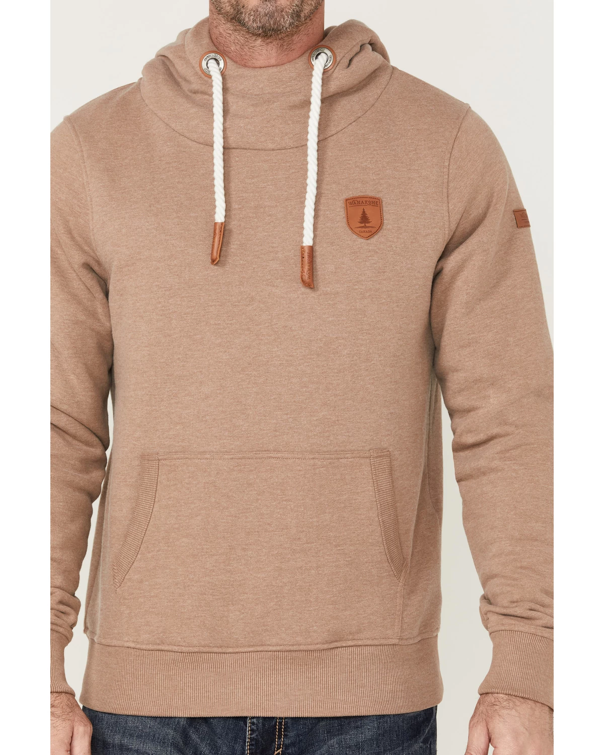 Wanakome Men's Cascade Mocha Pullover Hooded Sweatshirt 5 Wanakome Men's Cascade Mocha Pullover Hooded Sweatshirt - Image 3