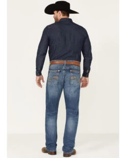 Rock 47 By Wrangler Men's Ash Medium Wash Stretch Slim Straight Jeans 8 Rock 47 By Wrangler Men's Ash Medium Wash Stretch Slim Straight Jeans -Western Cowboy World 2000366716 414 P3