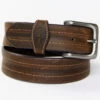 Hawx Men's Medium Brown Textured Leather Belt -Western Cowboy World 2000366770 210 P1