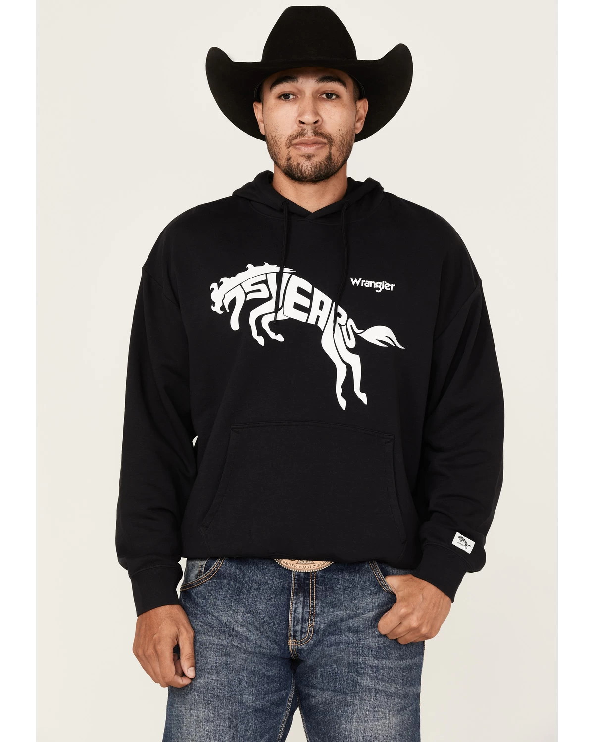 Wrangler Men's 75 Years Black Horse Graphic Hooded Sweatshirt 3 Wrangler Men's 75 Years Black Horse Graphic Hooded Sweatshirt