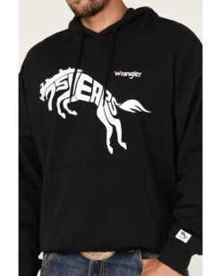 Wrangler Men's 75 Years Black Horse Graphic Hooded Sweatshirt 8 Wrangler Men's 75 Years Black Horse Graphic Hooded Sweatshirt -Western Cowboy World 2000366793 001 P3