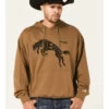 Wrangler Men's 75 Years Olive Horse Graphic Hooded Sweatshirt -Western Cowboy World 2000366794 341 P1