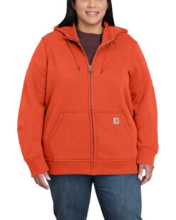 Carhartt Women's Earthan Clay Midweight Zip-Front Hooded Work Jacket - Plus