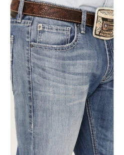Rock & Roll Denim Men's Rifle Light Wash Reflex Stretch Skinny Jeans -Western Cowboy World 2000367644 204 P4