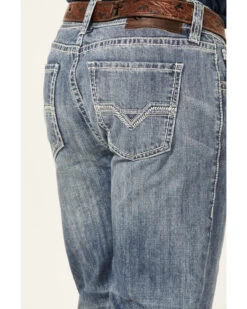 Rock & Roll Denim Men's Double Barrel Medium Wash Relaxed Bootcut Jeans -Western Cowboy World 2000367648 203 P2