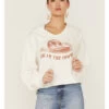 Miss Me Women's Dibs On The Cowboy Graphic Cropped Pullover Hoodie
