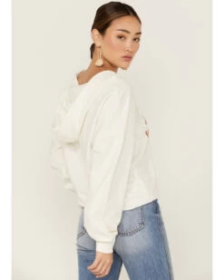 Miss Me Women's Dibs On The Cowboy Graphic Cropped Pullover Hoodie -Western Cowboy World 2000367692 103 P3