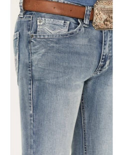Rock & Roll Denim Men's Medium Wash Mid Rise Bootcut Jeans -Western Cowboy World 2000368123 414 P4