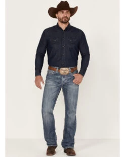 Rock & Roll Denim Men's Double Barrel Medium Wash Relaxed Straight Jeans 8 Rock & Roll Denim Men's Double Barrel Medium Wash Relaxed Straight Jeans -Western Cowboy World 2000368870 414 P3