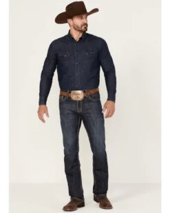 Rock & Roll Denim Men's Revolver Dark Wash Stretch Slim Straight Jeans 8 Rock & Roll Denim Men's Revolver Dark Wash Stretch Slim Straight Jeans -Western Cowboy World 2000368871 416 P3
