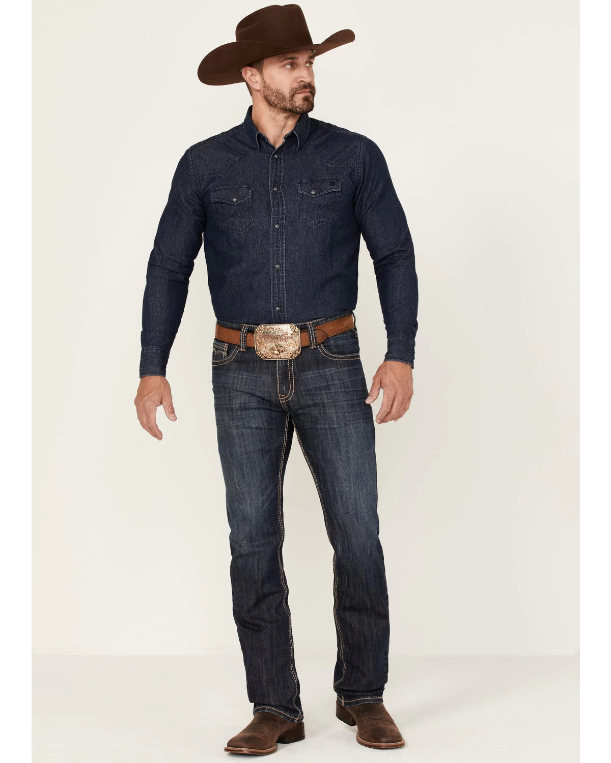 Rock & Roll Denim Men's Revolver Dark Wash Stretch Slim Straight Jeans 5 Rock & Roll Denim Men's Revolver Dark Wash Stretch Slim Straight Jeans - Image 3