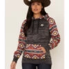 Hooey Women's Southwestern Contrast Print Summit Hoodie -Western Cowboy World 2000369085 022 P1