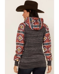 Hooey Women's Southwestern Contrast Print Summit Hoodie 9 Hooey Women's Southwestern Contrast Print Summit Hoodie -Western Cowboy World 2000369085 022 P4