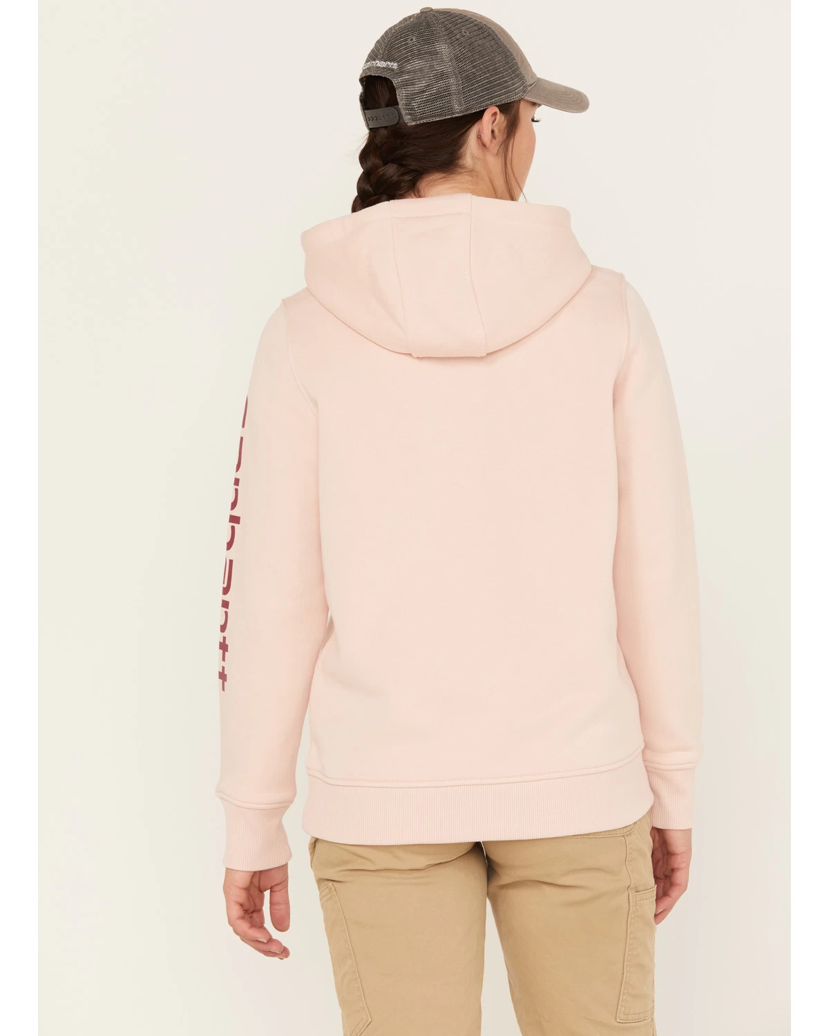 Carhartt Women's Relaxed Fit Midweight Logo Graphic Hoodie 6 Carhartt Women's Relaxed Fit Midweight Logo Graphic Hoodie - Image 4