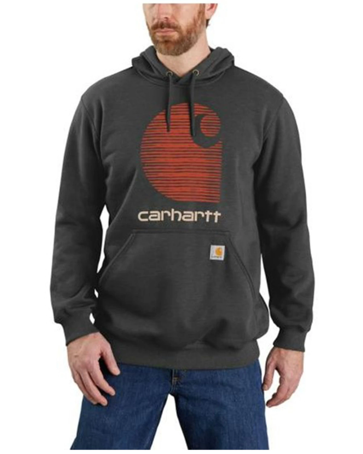Carhartt Men's Rain Defender® Loose Fit Midweight Logo Graphic Hooded Sweatshirt - Big & Tall 3 Carhartt Men's Rain Defender® Loose Fit Midweight Logo Graphic Hooded Sweatshirt - Big & Tall