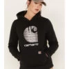 Carhartt Women's Rain Defender Relaxed Fit Midweight Logo Graphic Hoodie -Western Cowboy World 2000370146 001 P1