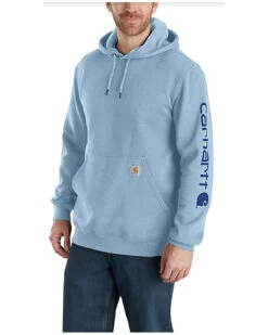 Carhartt Men's Loose Fit Midweight Logo Sleeve Graphic Hooded Sweatshirt - Big & Tall