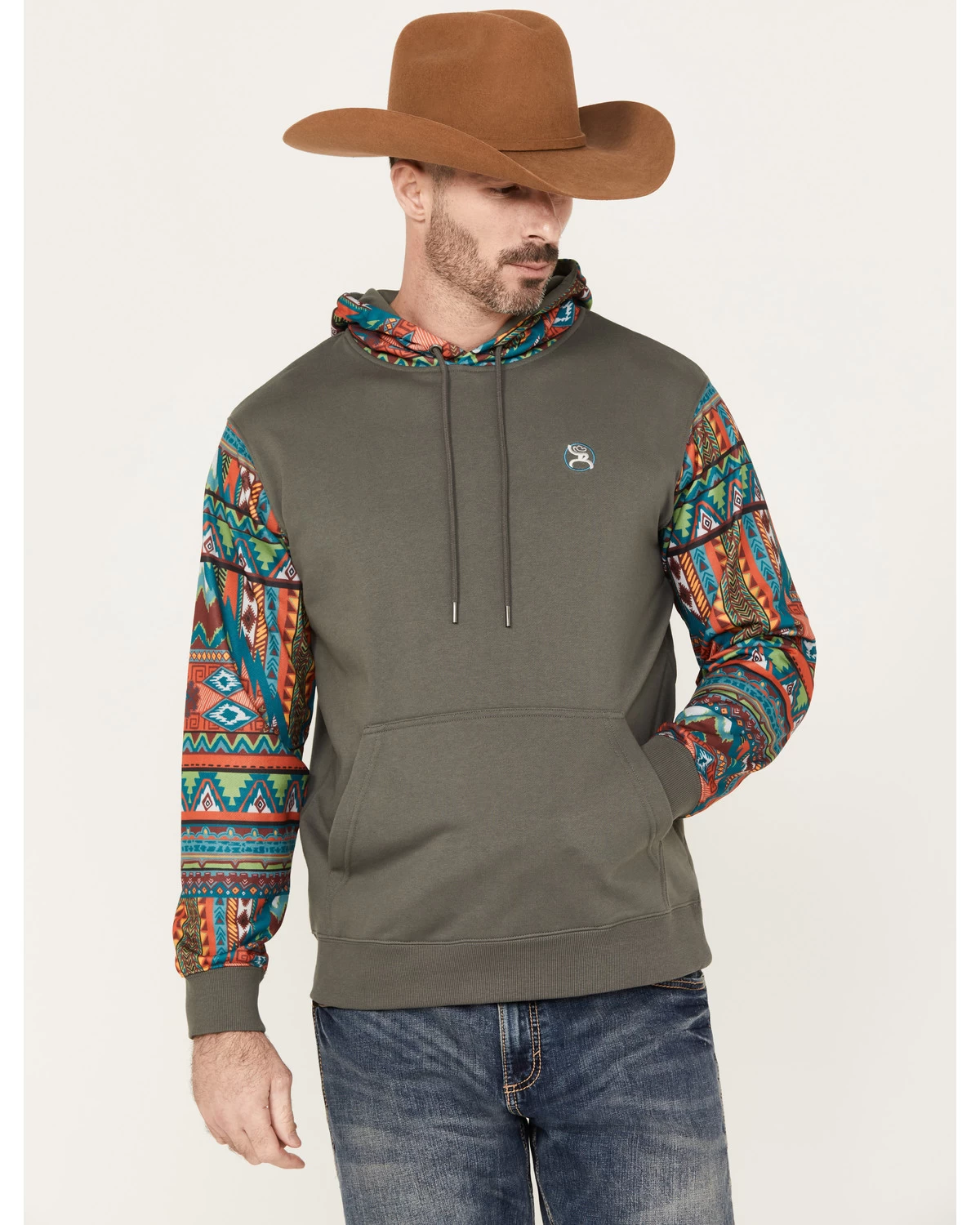Hooey Men's Roughy Summit Multicolored Print Hooded Sweatshirt 3 Hooey Men's Roughy Summit Multicolored Print Hooded Sweatshirt