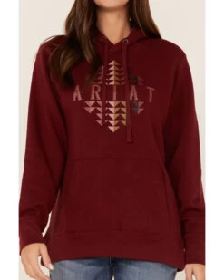 Ariat Women's R.E.A.L. Southwestern Beartooth Logo Graphic Hoodie -Western Cowboy World 2000371901 600 P3