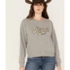 Ariat Women's R.E.A.L Varsity Logo Cropped Sweatshirt -Western Cowboy World 2000371904 070 P1