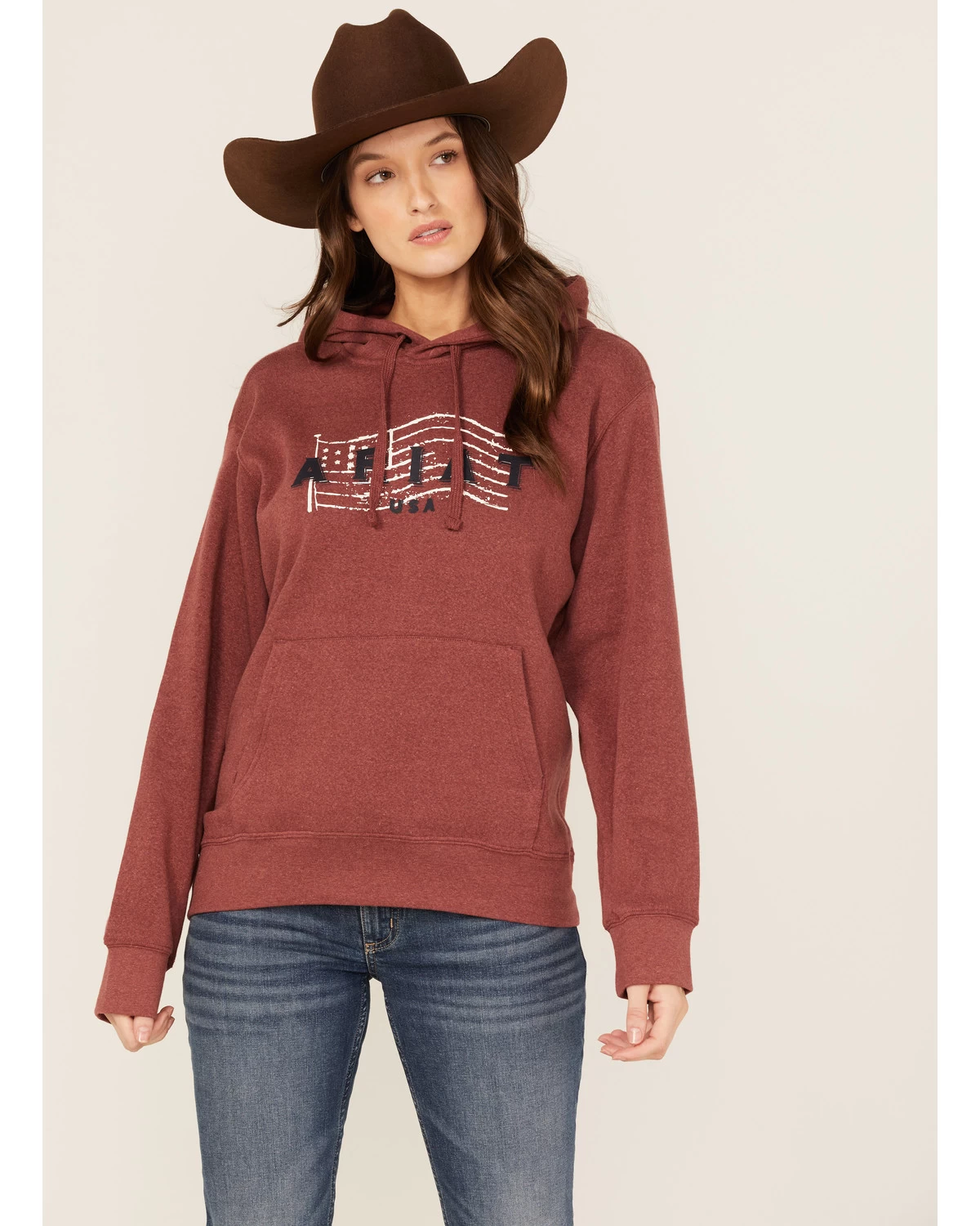 Ariat Women's R.E.A.L. USA Chest Logo Hoodie 3 Ariat Women's R.E.A.L. USA Chest Logo Hoodie