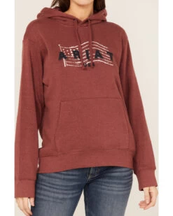 Ariat Women's R.E.A.L. USA Chest Logo Hoodie 8 Ariat Women's R.E.A.L. USA Chest Logo Hoodie -Western Cowboy World 2000371929 600 P3