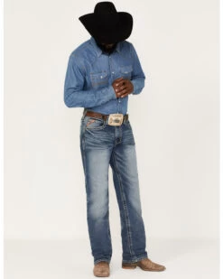 Ariat Men's M2 Dakota Wilson Medium Wash Stretch Relaxed Stackable Bootcut Jeans