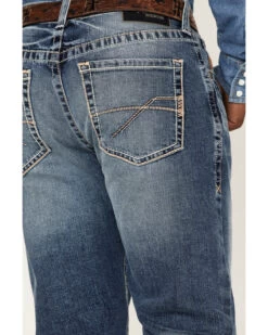 Ariat Men's M2 Dakota Wilson Medium Wash Stretch Relaxed Stackable Bootcut Jeans -Western Cowboy World 2000371949 400 P4