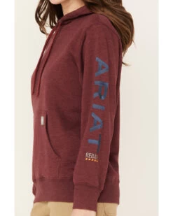Ariat Women's Rebar Logo Sleeve Graphic Work Hooded Sweatshirt -Western Cowboy World 2000372132 603 P3