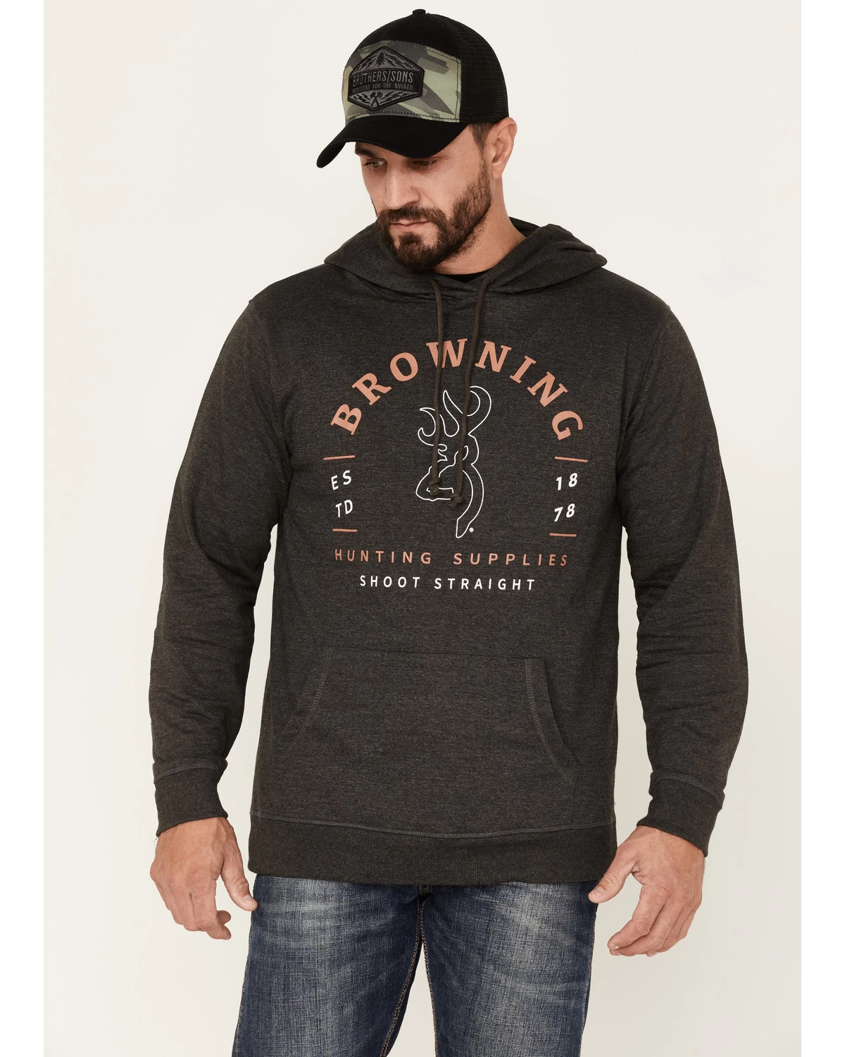Browning Men's Shoot Straight Carter 2.0 Graphic Long Sleeve Hooded Sweatshirt 3 Browning Men's Shoot Straight Carter 2.0 Graphic Long Sleeve Hooded Sweatshirt